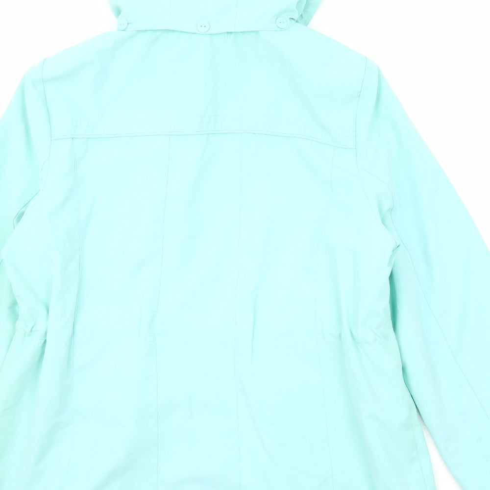 Bonmarché Womens Blue Parka Coat Size M Zip