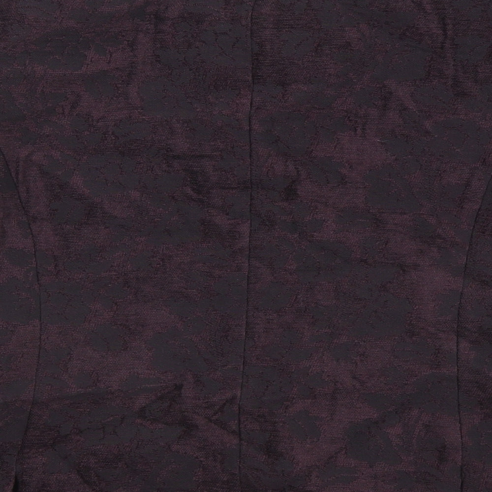 Country Casuals Womens Purple Geometric Jacket Blazer Size 10 Button