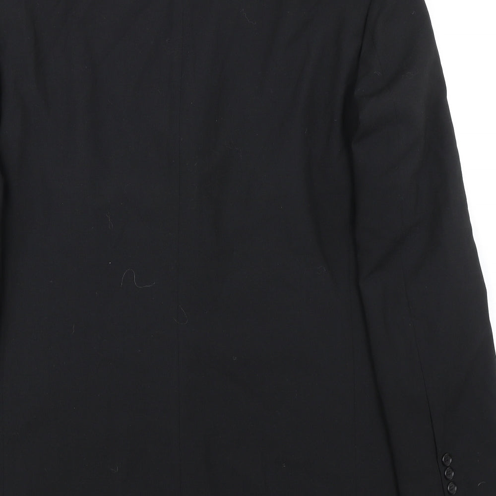Marks and Spencer Mens Black Polyester Jacket Suit Jacket Size 44 Regular
