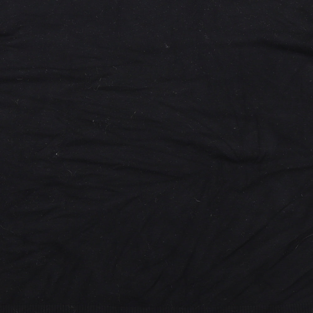 Collection Womens Black V-Neck Viscose Pullover Jumper Size L