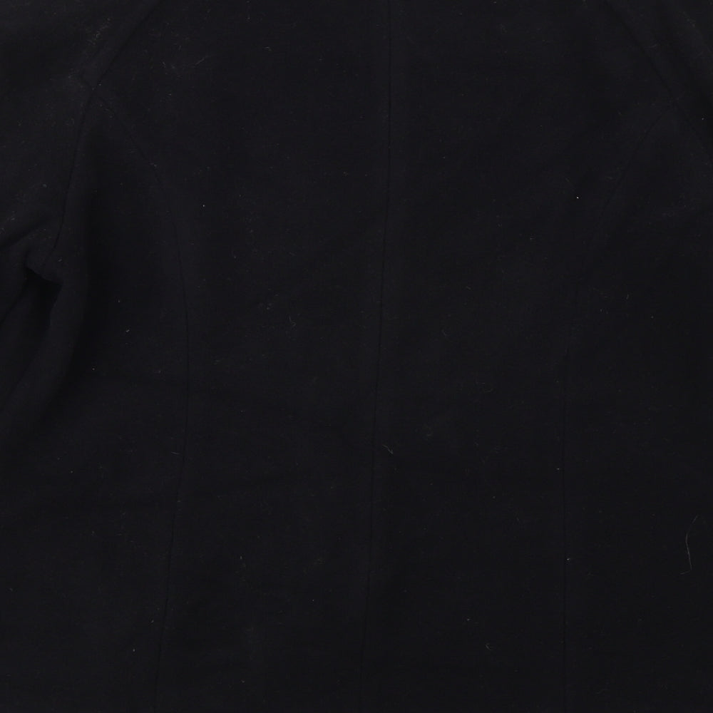 Gina Womens Black Jacket Size 12 Button