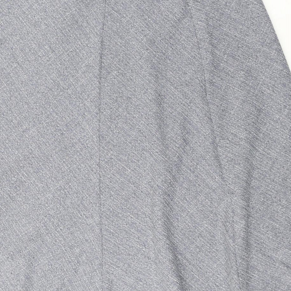 EWM Womens Grey Polyester Swing Skirt Size 16
