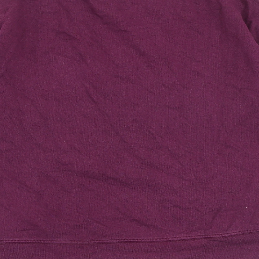 Marks & Spencer Womens Purple Geometric Cotton Pullover Sweatshirt Size 8 Pullover - Star Print