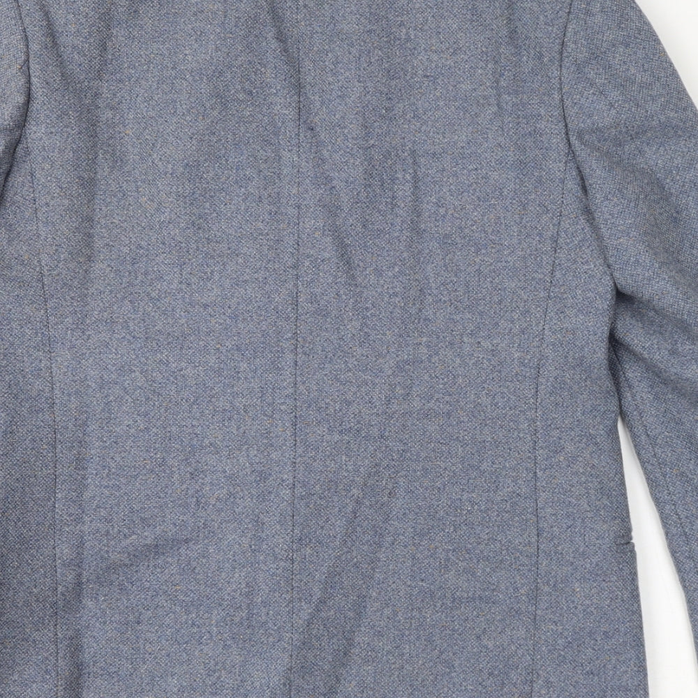 Hepworths Mens Blue Jacket Blazer One Size Button