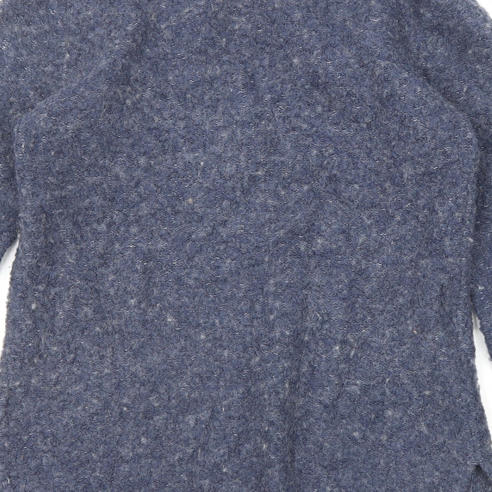 Next Girls Blue V-Neck Acrylic Cardigan Jumper Size 5 Years Button