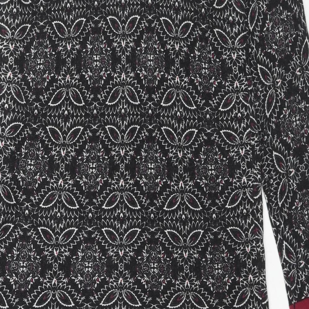 Scarlett Womens Multicoloured Geometric Cotton Kaftan Size 10 Round Neck Pullover