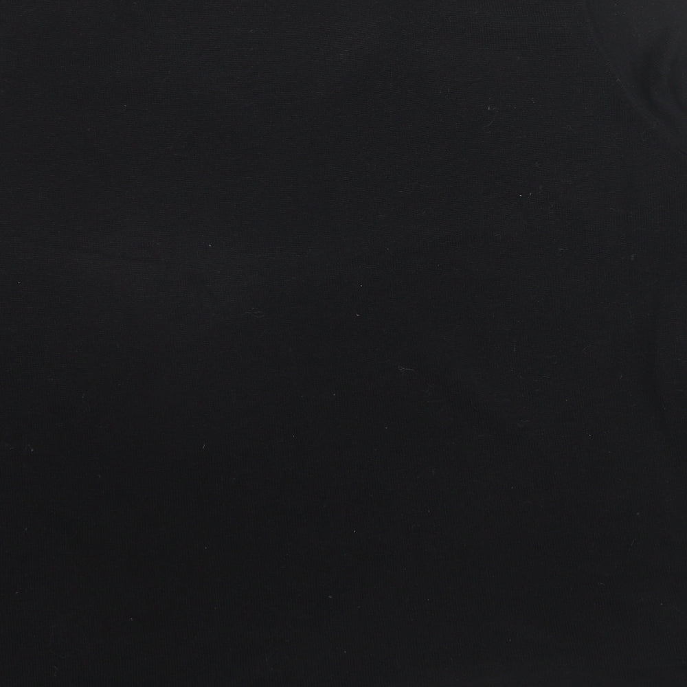 H&M Womens Black V-Neck Polyester Pullover Jumper Size M