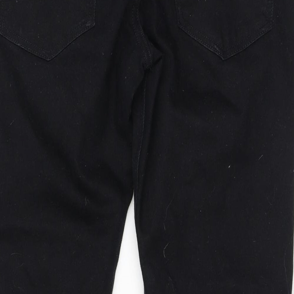 Next Womens Black Cotton Skinny Jeans Size 34 in L29 in Regular Zip