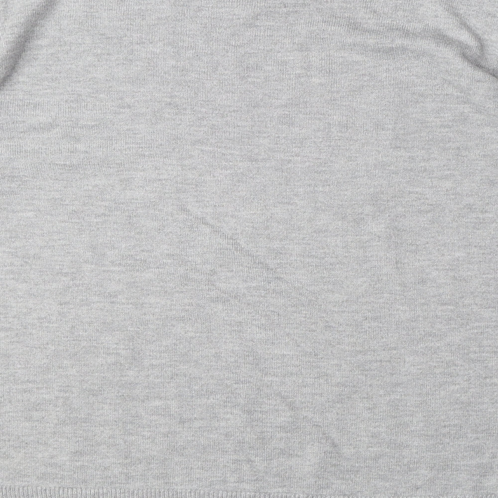 NEXT Womens Grey Round Neck Polyester Pullover Jumper Size 10