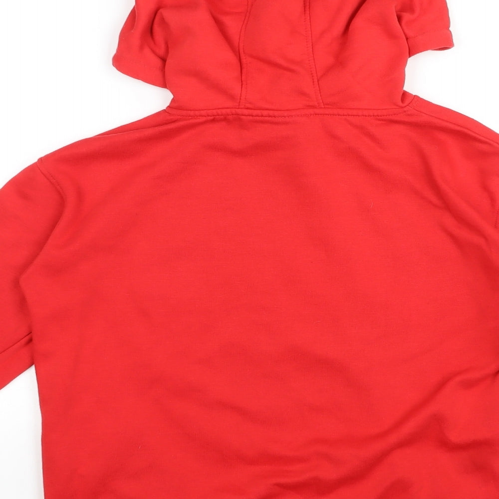 Disney Womens Red Polyester Pullover Hoodie Size XS Pullover