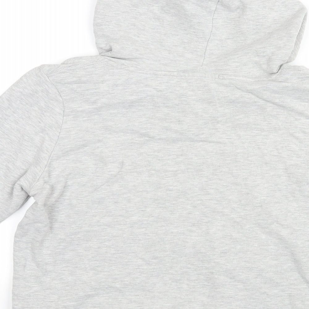 Avenue Womens Grey Cotton Pullover Hoodie Size 8 Pullover
