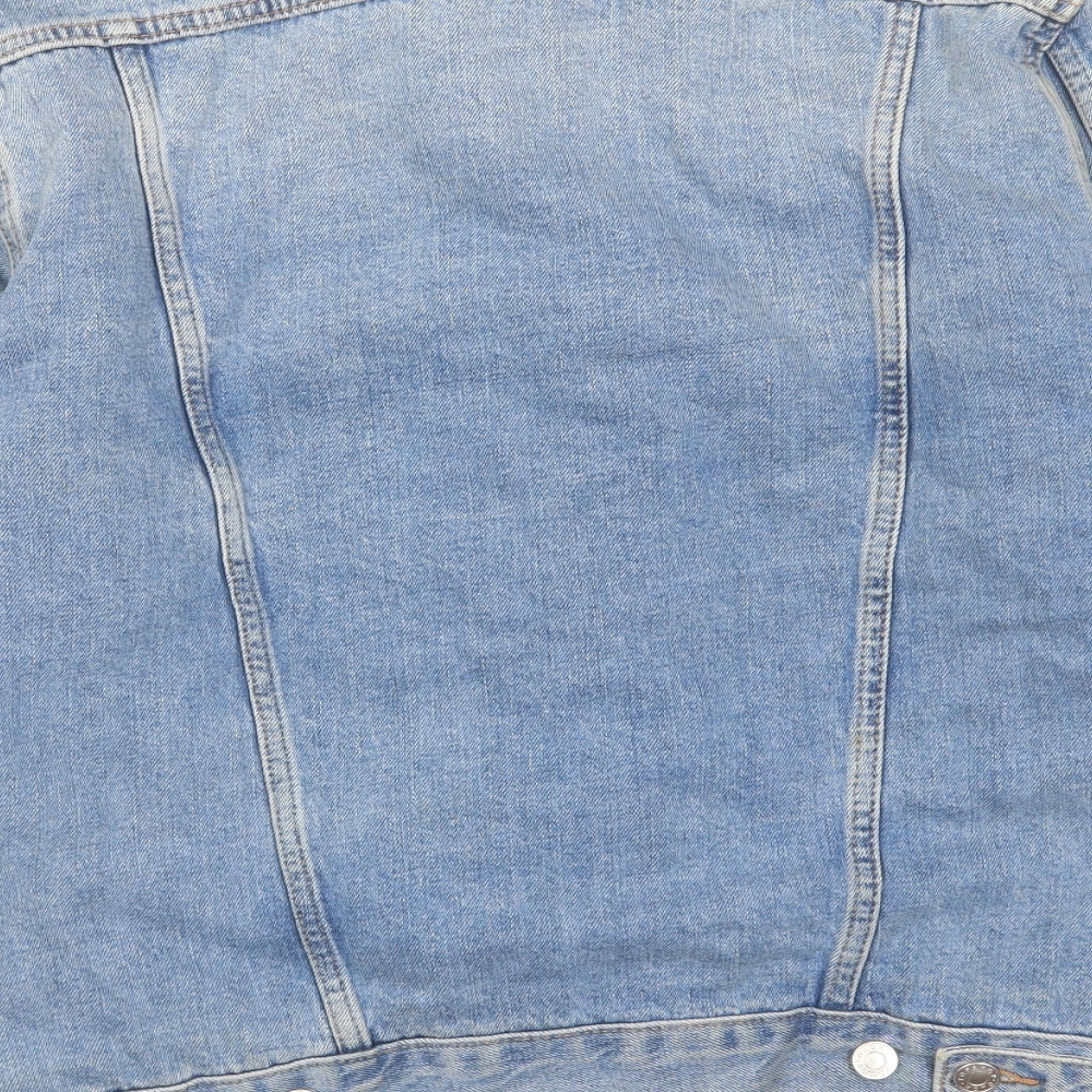 Topshop Womens Blue Jacket Size 6 Button