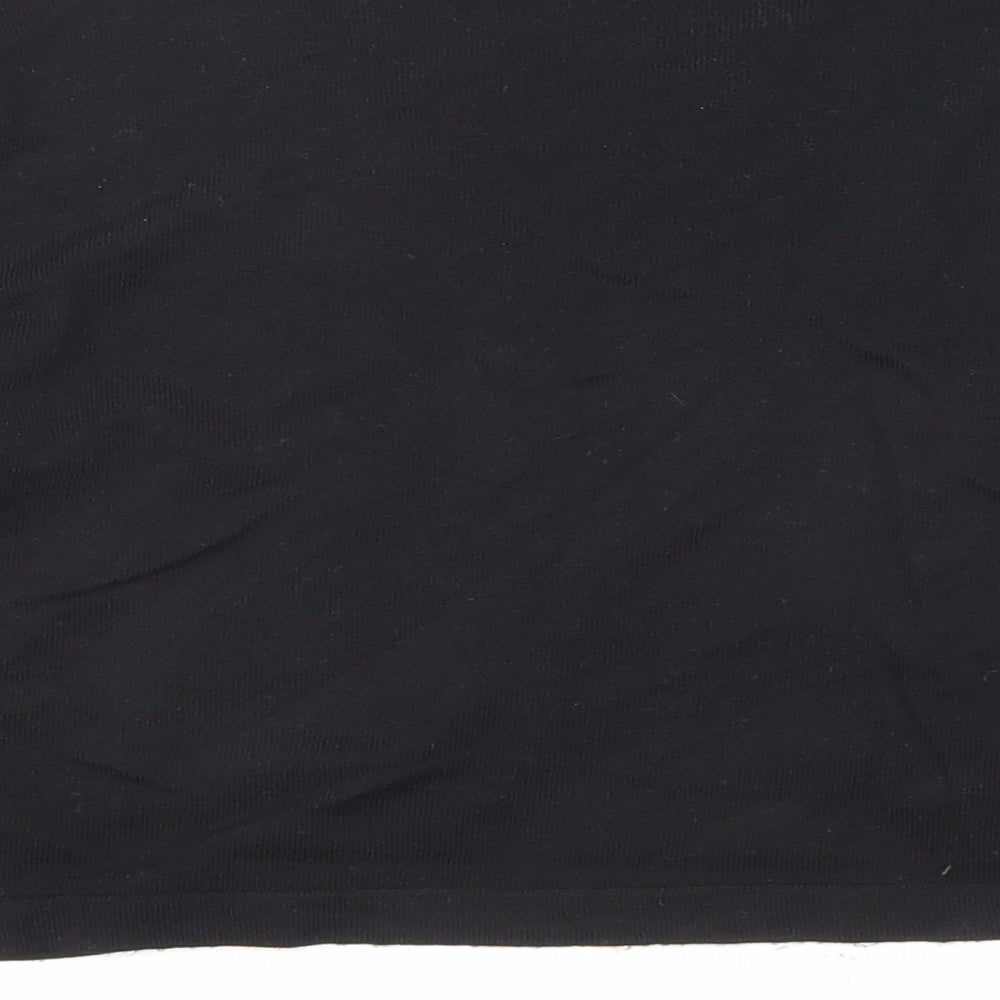 Debenhams Womens Black V-Neck Viscose Cardigan Jumper Size 12 - Open