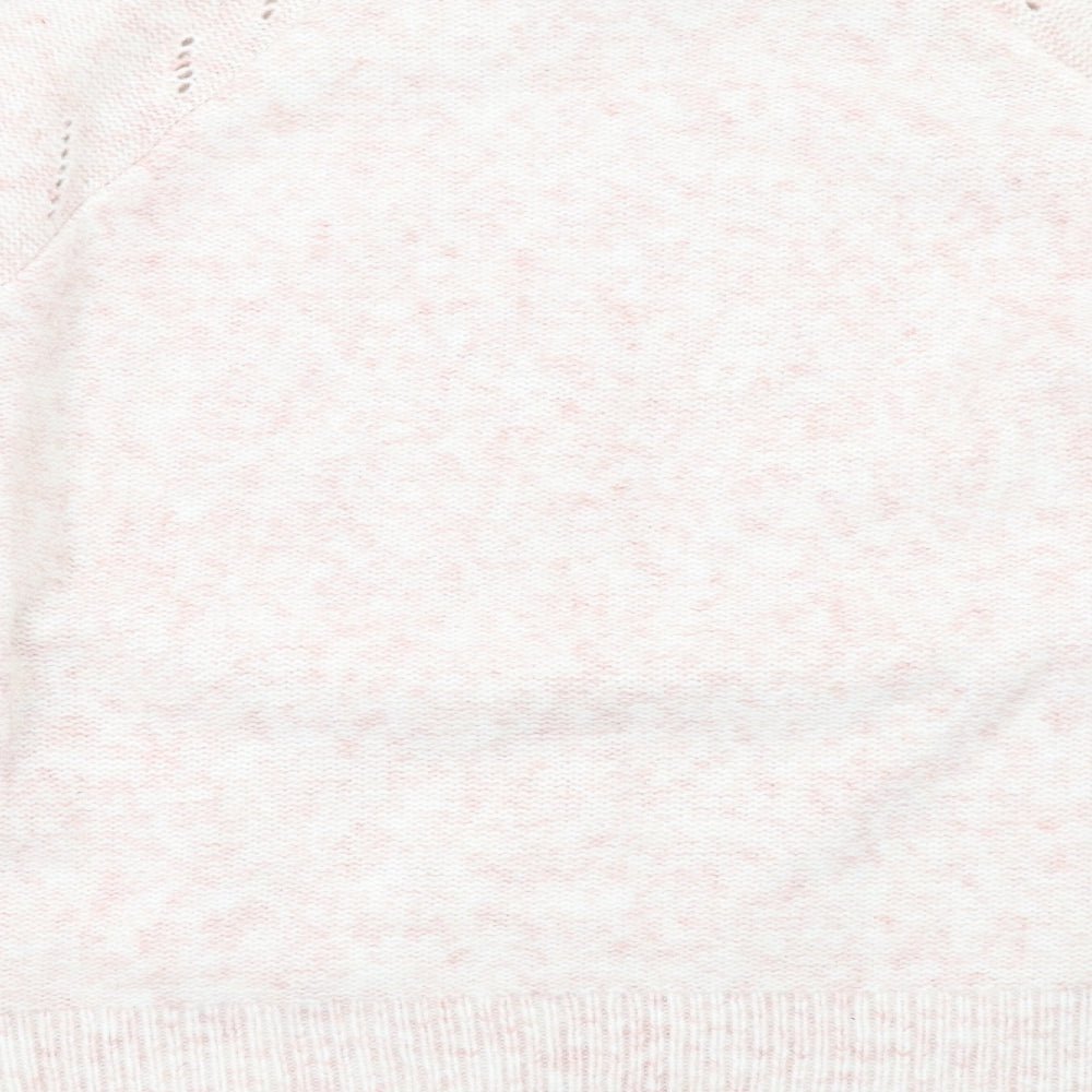 Marks & Spencer Womens Pink Round Neck Polyester Pullover Jumper Size M