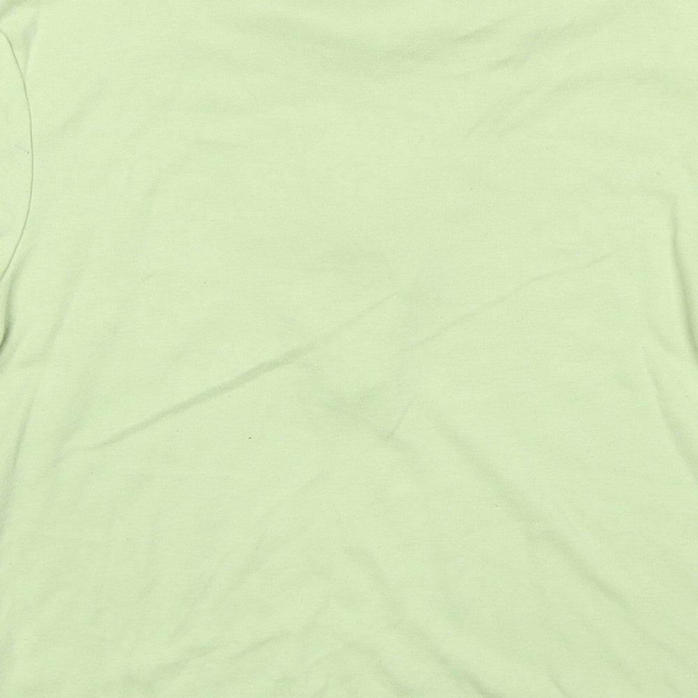 Damart Womens Green Polyester Basic Blouse Size 10 Collared - Size 10-12