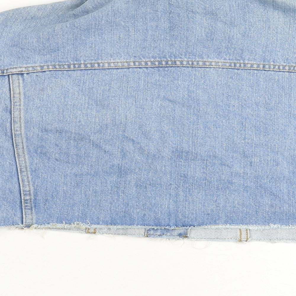 Topshop Womens Blue Jacket Size 8 Button