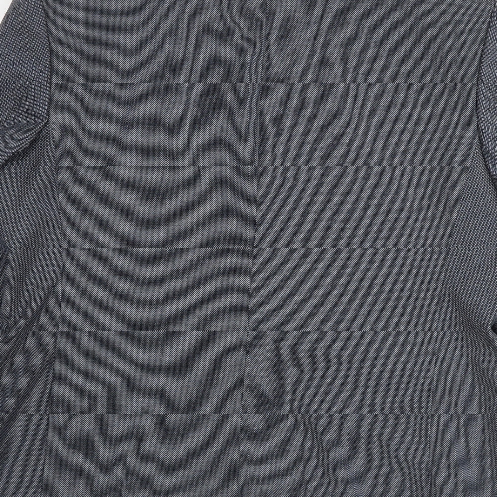 Marks & Spencer Mens Blue Polyester Jacket Suit Jacket Size 42 Regular