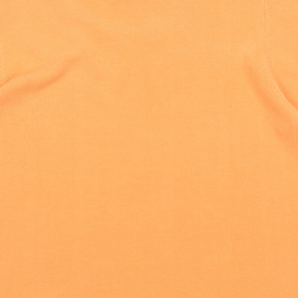 Classics Womens Orange Round Neck Acrylic Pullover Jumper Size 16
