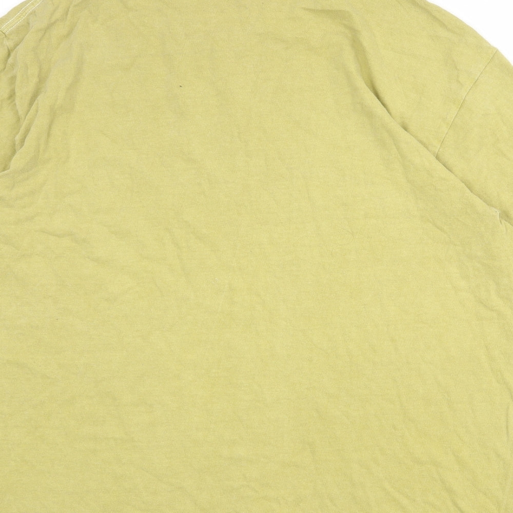 Urban Outfitters Womens Green Polyester Basic T-Shirt Size M Crew Neck - Humanity