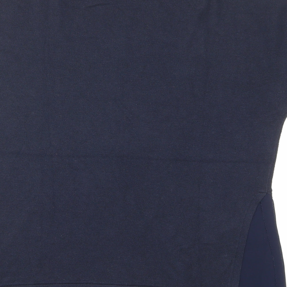 Warehouse Womens Blue Round Neck Polyester Pullover Jumper Size 8