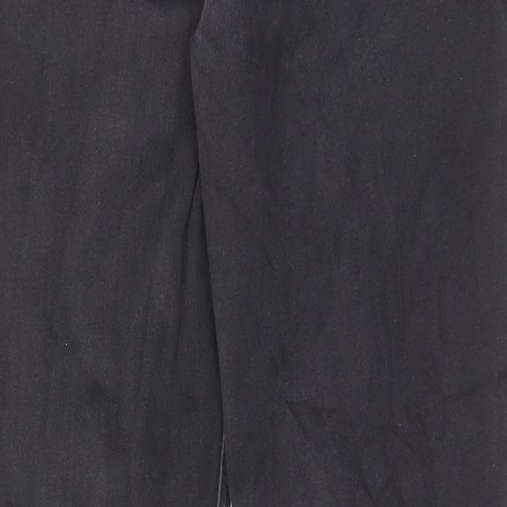 Marks & Spencer Womens Black Cotton Straight Jeans Size 30 in L28 in Regular Zip