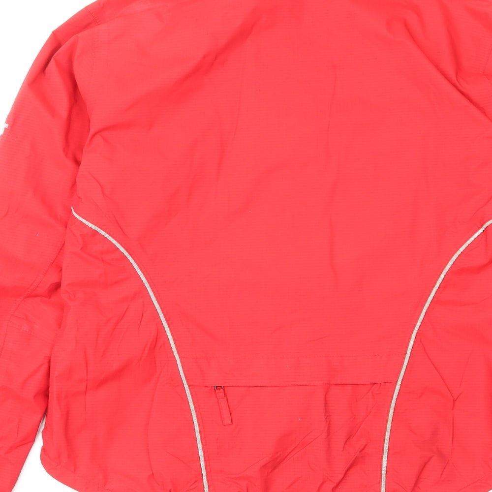Gore Womens Red Windbreaker Jacket Size 8 Zip - Logo Water Resistant