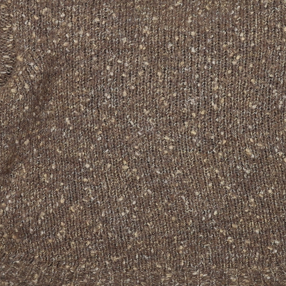 Marks & Spencer Womens Brown Boat Neck Acrylic Pullover Jumper Size 12 - Crocheted Lace Detail