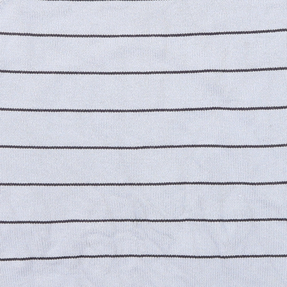 Berkertex Womens Blue Round Neck Striped Cotton Pullover Jumper Size 18 - Size 18-20