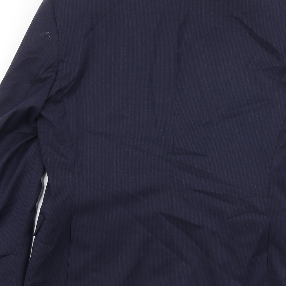 Marks & Spencer Mens Blue Wool Jacket Blazer Size 38 Regular