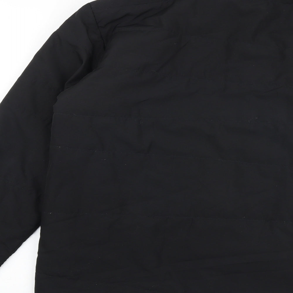 Quechua Mens Black Puffer Jacket Coat Size M Zip