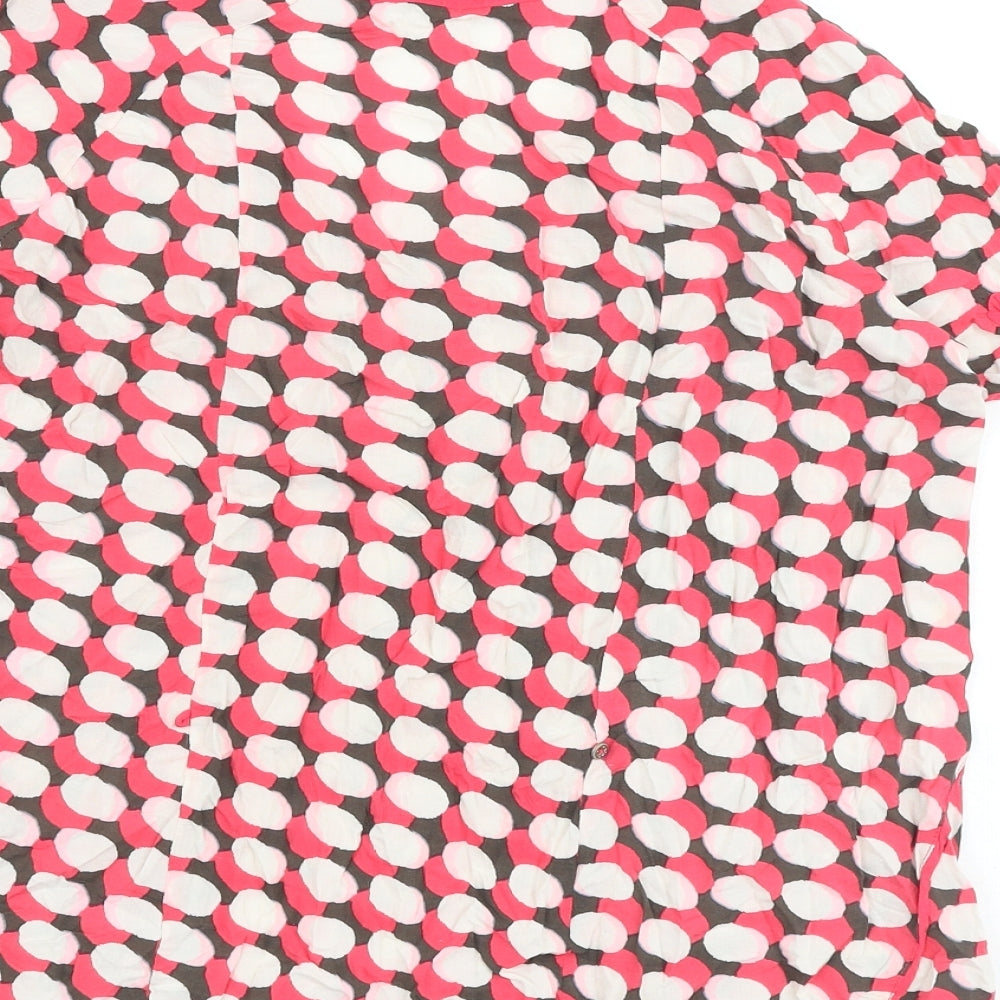 Sandwich Womens Multicoloured Geometric Viscose Basic T-Shirt Size 8 Round Neck