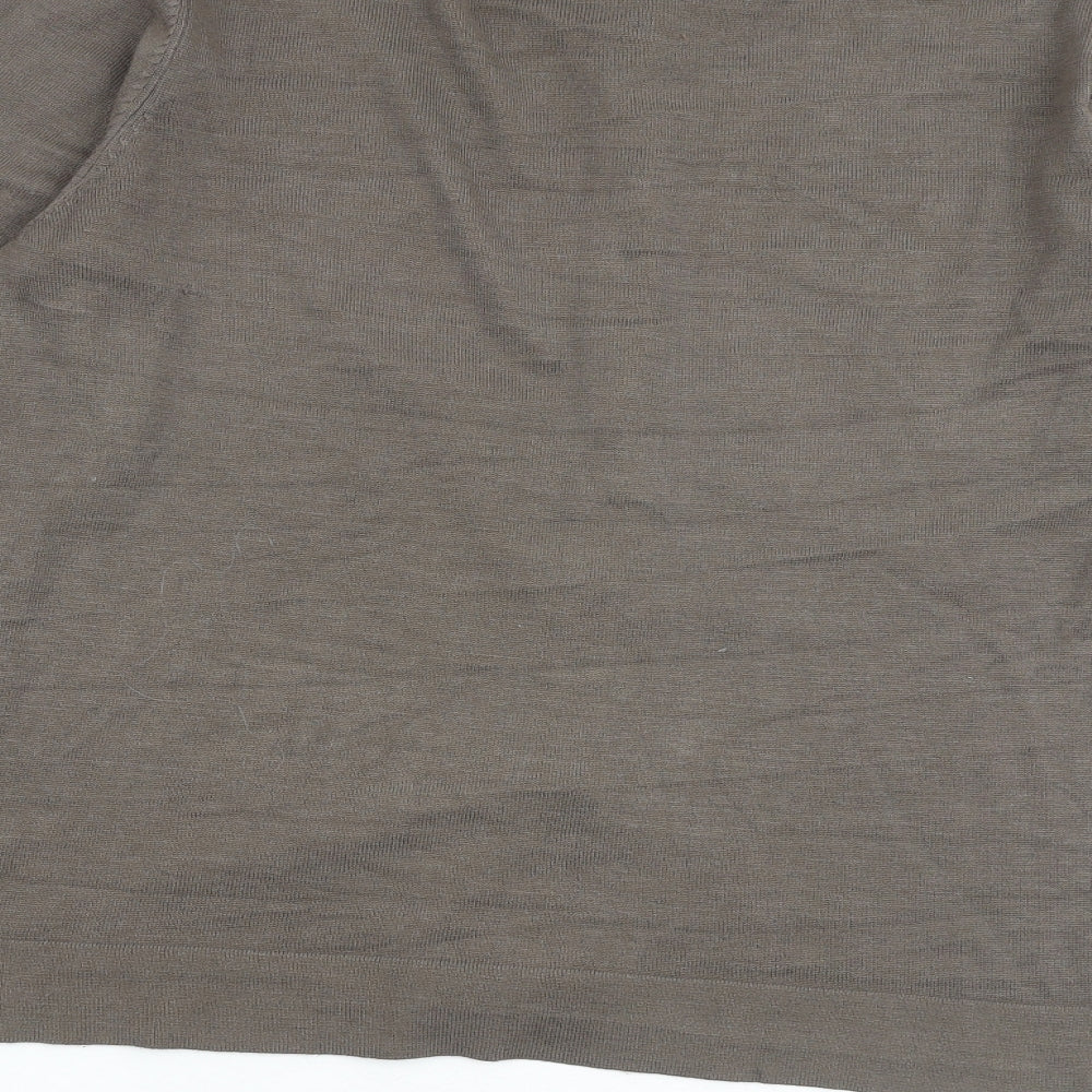 CULTURE Womens Grey Round Neck Viscose Cardigan Jumper Size M