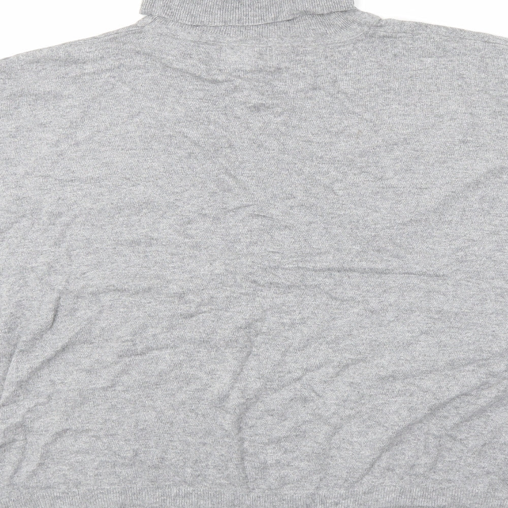 NEXT Womens Grey Roll Neck Viscose Pullover Jumper Size M