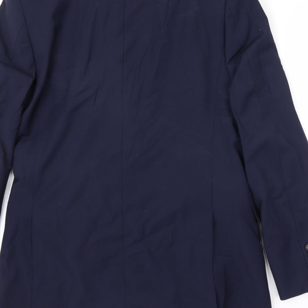 Marks & Spencer Mens Blue Polyester Jacket Suit Jacket Size 38 Regular