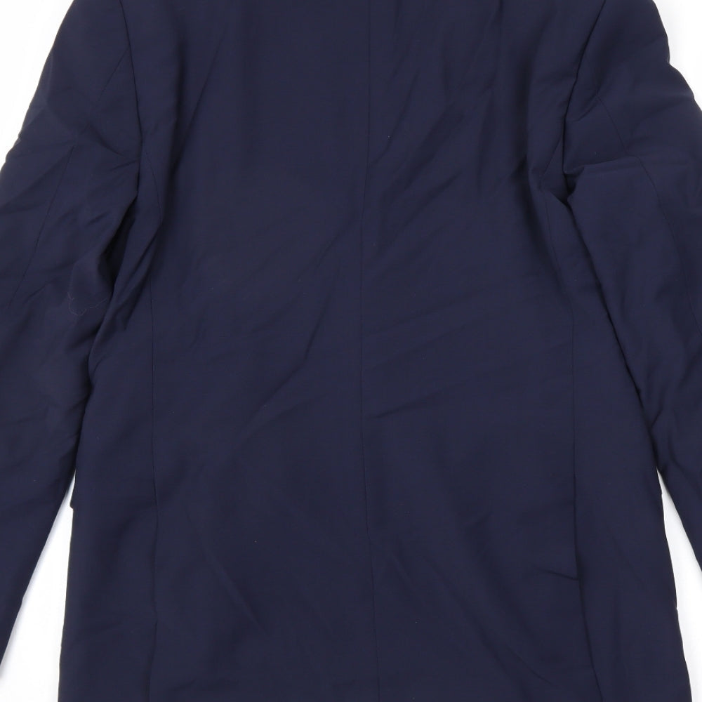 Marks & Spencer Mens Blue Wool Jacket Suit Jacket Size 38 Regular