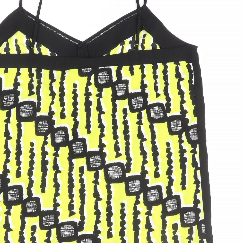 Principles Womens Multicoloured Geometric Polyester Camisole Tank Size 18 V-Neck - Cut Out Detail