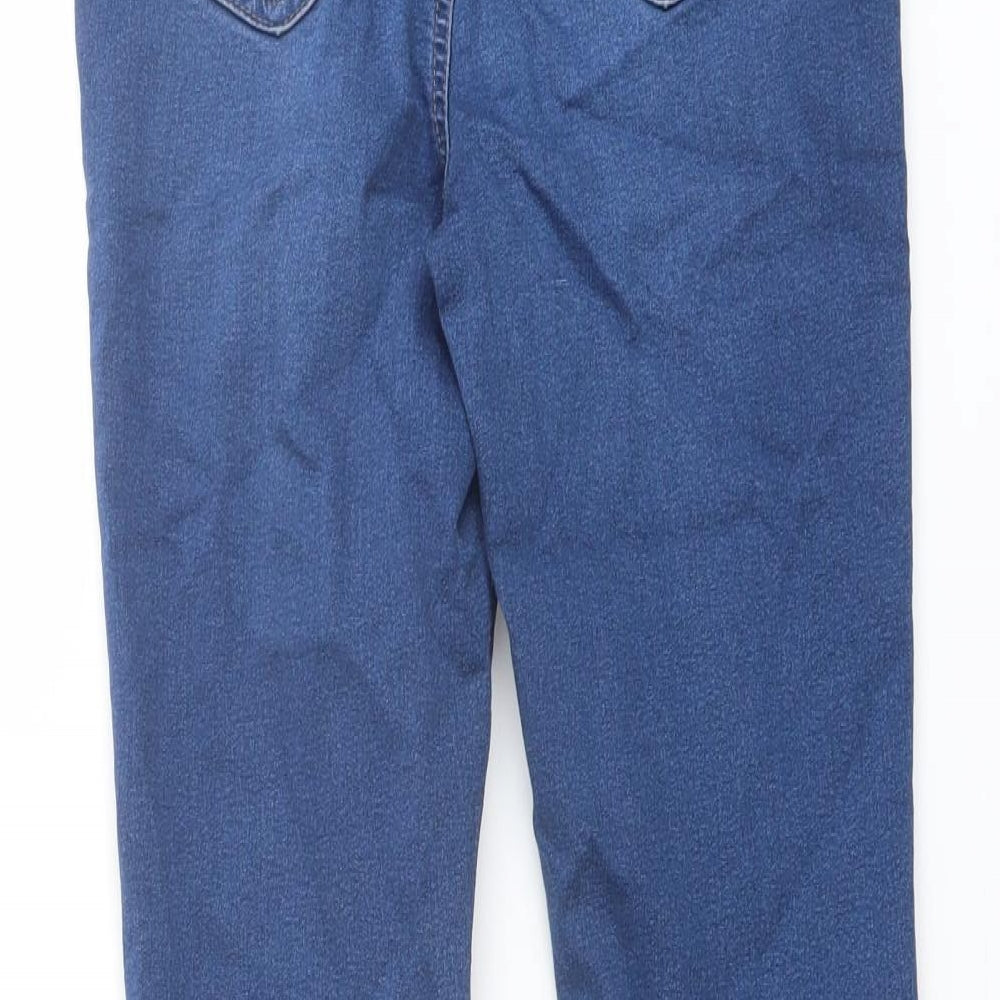 Marks & Spencer Womens Blue Cotton Skinny Jeans Size 10 L26 in Regular