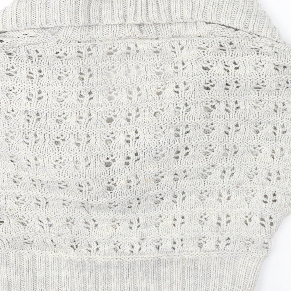 New Look Womens Ivory Roll Neck Acrylic Pullover Jumper Size 10