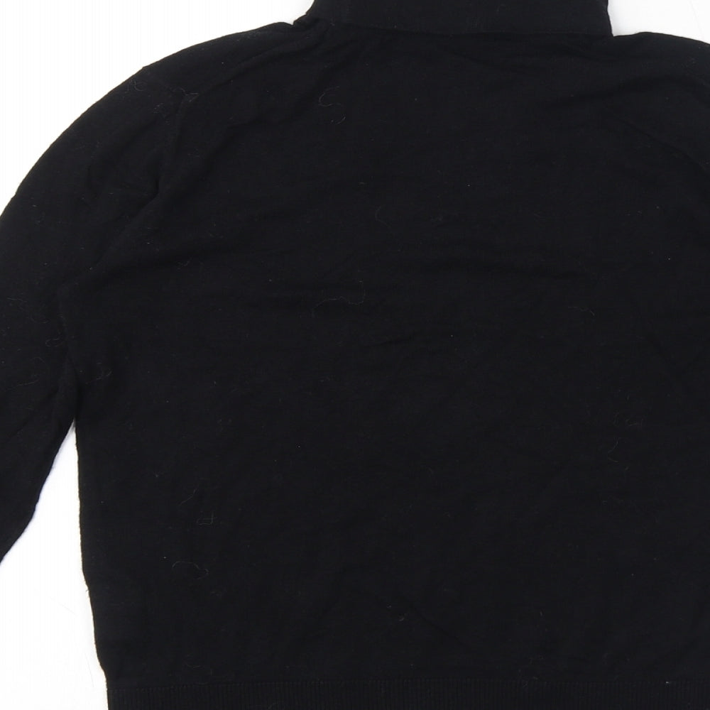 Evona Womens Black Roll Neck Viscose Pullover Jumper Size 6
