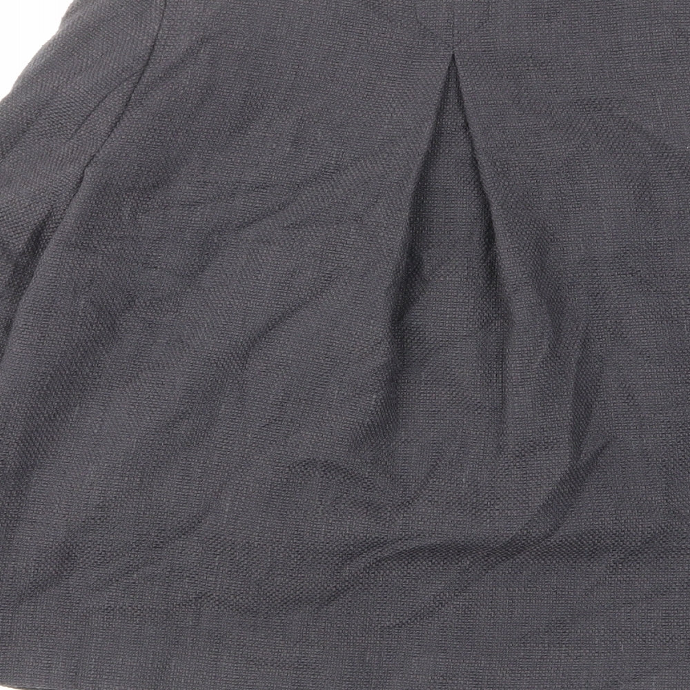 H&M Womens Blue Jacket Size 6 Zip - Zips, Pleated back