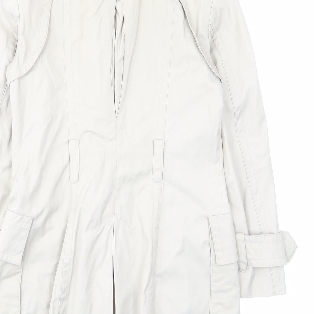 Zara Womens Beige Military Jacket Jacket Size S Button - Pockets