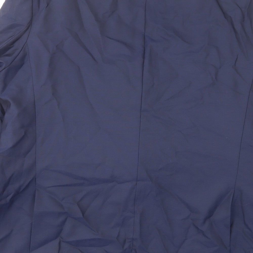 Marks & Spencer Mens Blue Wool Jacket Suit Jacket Size 44 Regular - Inside pockets