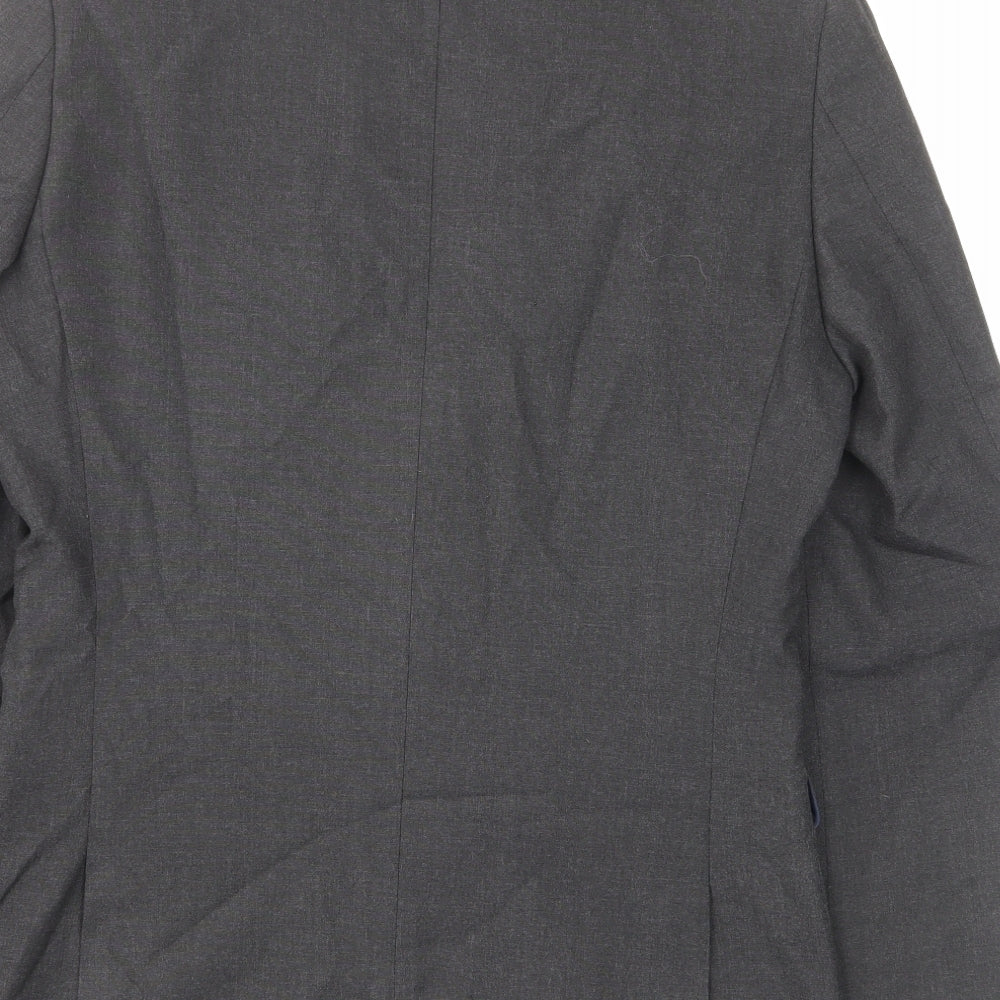 NEXT Mens Grey Wool Jacket Suit Jacket Size 38 Regular - Inside pockets