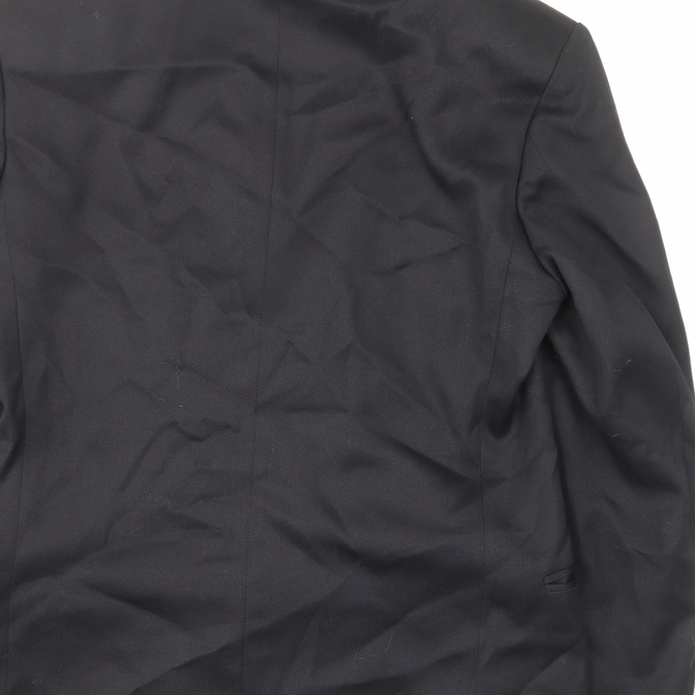Corman Mens Black Polyester Jacket Suit Jacket Size 36 Regular - Inside pockets