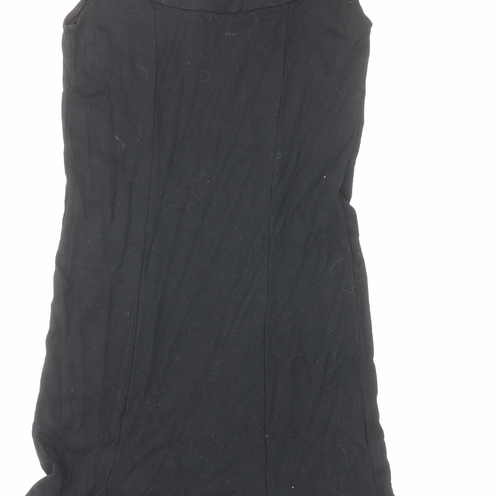 Mango Womens Black Viscose A-Line Size M Off the Shoulder Pullover - Bows