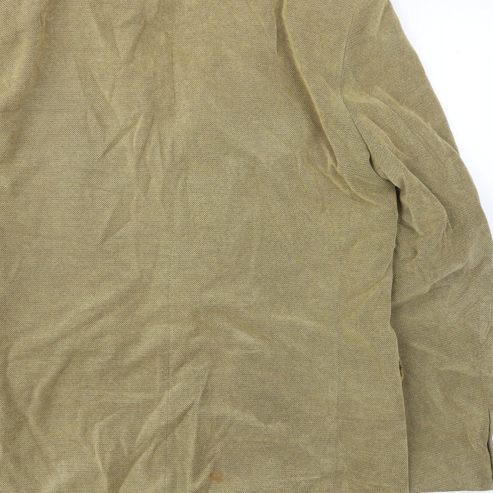 Marks & Spencer Mens Brown Cotton Jacket Suit Jacket Size 40 Regular - Inside pockets
