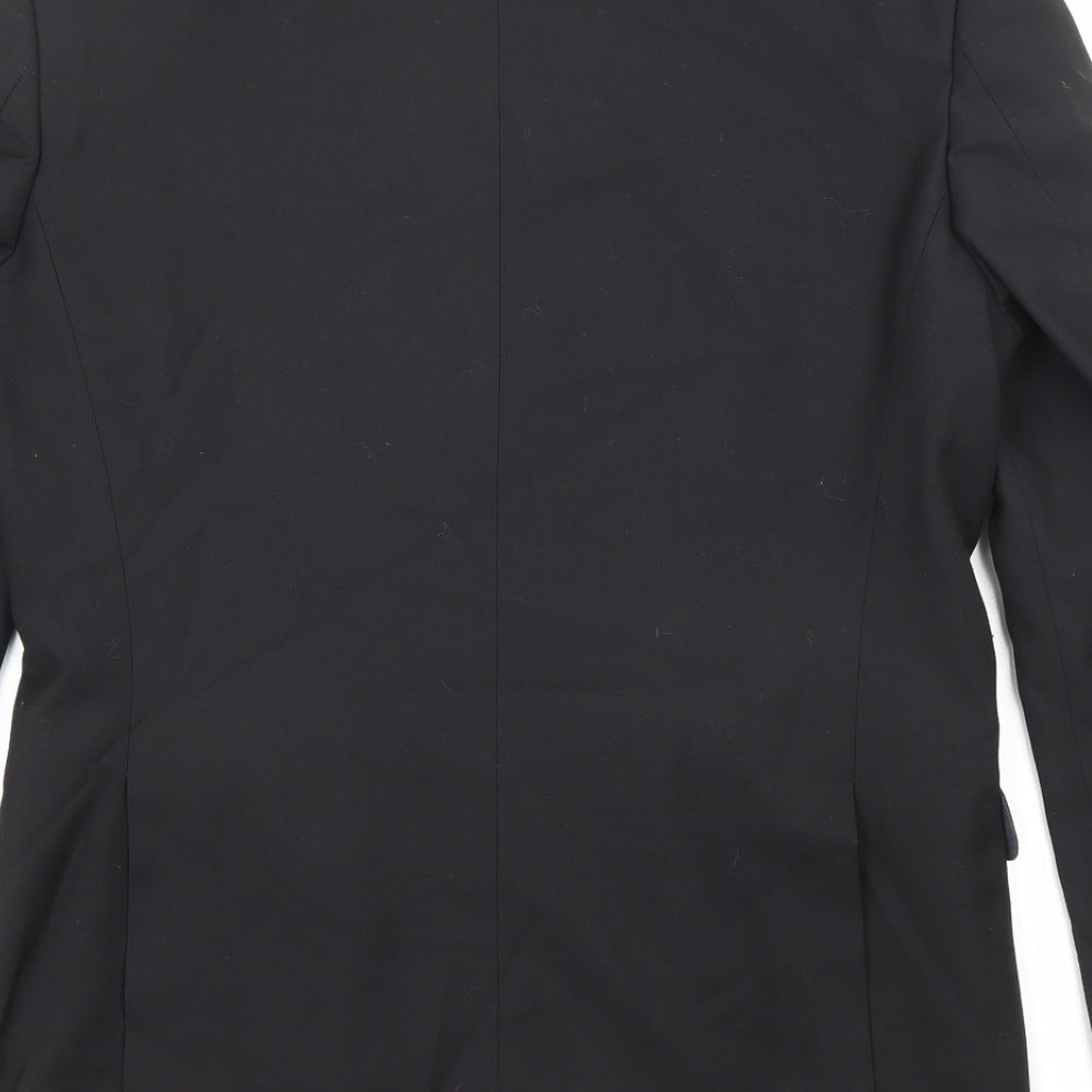 Burton Mens Black Polyester Jacket Suit Jacket Size 38 Regular