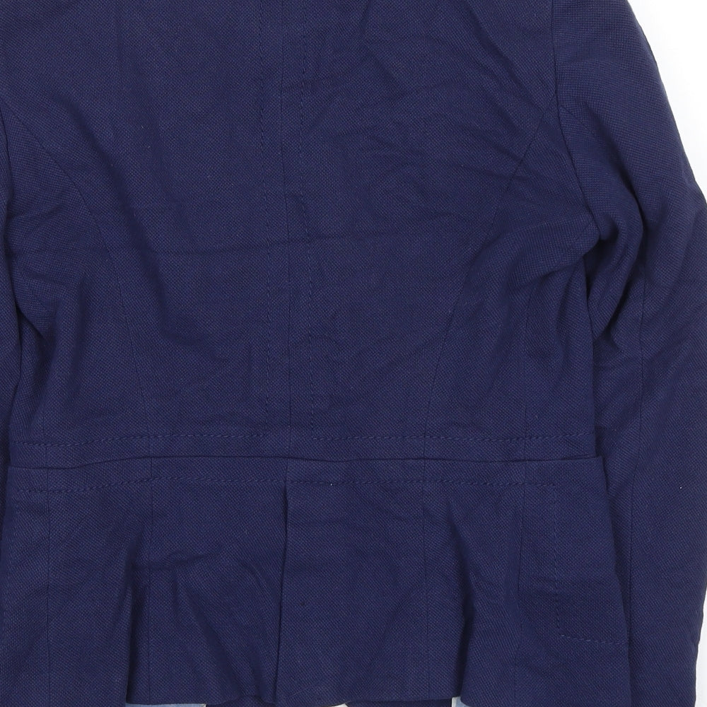 Zara Womens Blue Jacket Size M Button - Single Button Closure