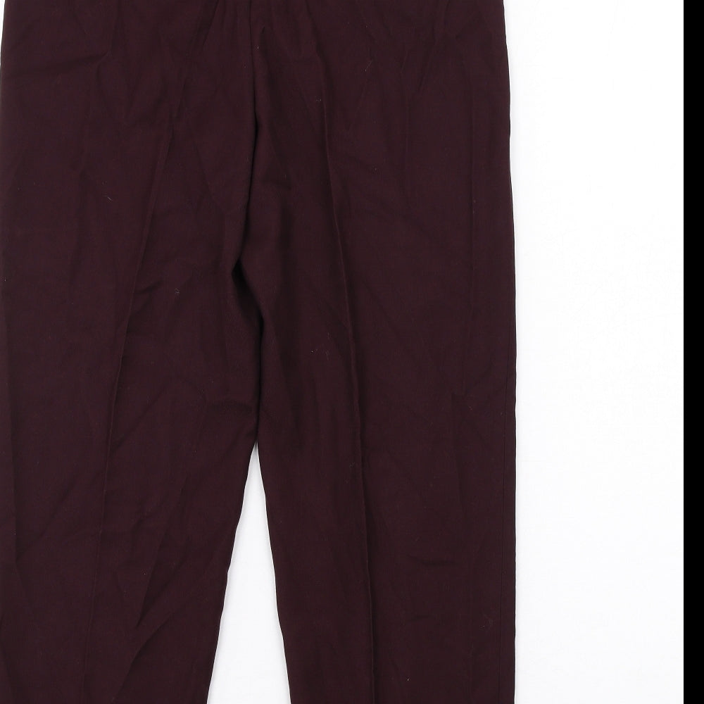 H&M Womens Purple Polyester Dress Pants Trousers Size 8 L27 in Regular Zip