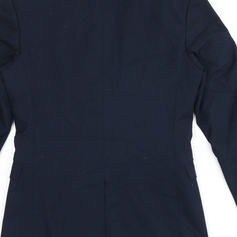 Topman Mens Blue Polyester Jacket Blazer Size 34 Regular